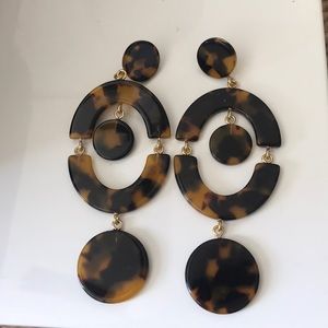 J.Crew tortoise drop earrings